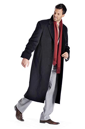 Cashmere Boutique 100% Pure Cashmere Full Length Top Coat Men– Lightweight, Soft & Warm Over Coat Men