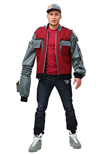 Men's Back to the Future Jacket Authentic Marty McFly Adult Costume Jacket