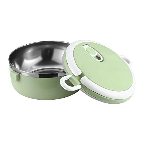 Bento Box 700ml Portable Lunch Box Insulated Bento Box Stainless Steel Food Storage Container Foodbox with Lid 1 Layer Dinnerware Food Box (Color : Green, Size : 700ml) (Green 700ml)