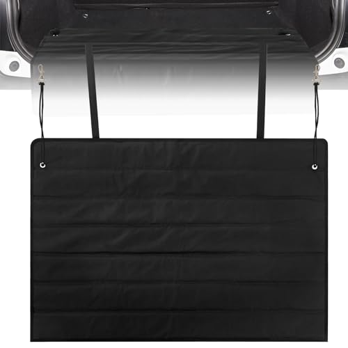 Tinideya Large Bumper Guard for Cars 41 x 25 Inches Rear Bumper Protector Foldable Universal SUV Trunk Mat for Preventing Scratches While Unloading and Loading, Black