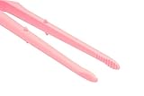 Seki Japan Chip Tong, 5.5 inch Mini Snack Food Tong Pink Plastic Body Serrated Tips with Case for Potato Chip Sweets Cookie Nuts Popcorn