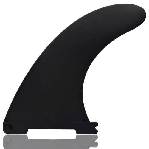 Anfyko Paddleboard Fin Replacement - Quick Install, Enhanced Nylon Fiberglass, Classic Curved Design - Center Fin for Inflatable SUP Stand Up Paddle Board (1P Black)