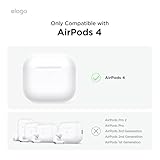 elago Clear Case Compatible with AirPods 4 Case - Compatible with AirPods 4th Generation Case, Carabiner Included, Reduced Yellowing, Wireless Charging, Shock Resistant, Full Protection (Lovely Pink)