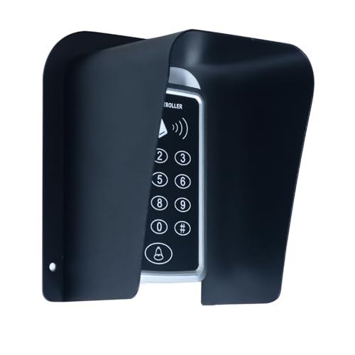Doorbell Rain Cover Black Metal Cold Rolled Steel Shell Protector for Doorbell Video Doorbell Electronic Access Control Cover Outdoor Keypad Shield