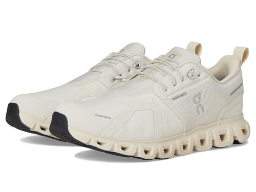 On Women's Cloud 6 Waterproof Sneaker, Pearl/Cream, 7