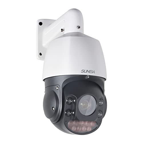 SUNBA 5MP PoE+ Auto Tracking PTZ IP Camera Outdoor, 25X Optical Zoom, High Speed Dome Security Camera, Two-Way Audio and Long Range Infrared Night Vision up to 1000ft (P425, Performance Series)