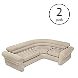 Intex Inflatable Corner Living Room Neutral Sectional Sofa 68575EP (2 Pack)