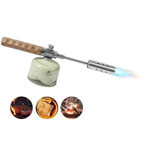 Naturehike POWERFUL Butane Torch Lighter Extended Charcoal Lighter, Portable Cooking Torch with Adjustable Flame, Campfire Starter Wood Burner Flamethrower for Bonfire BBQ Grilling (Gas Not Included)