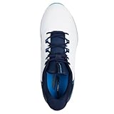 Skechers Golf Men's Elite 6 Slip in Arch Fit Spikeless Golf Shoe Sneaker, White/Navy, 10.5