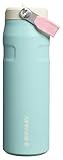 Stanley IceFlow Flip Straw 2.0 Water Bottle 24 oz | Built-In Straw for Travel and Sports | Lightweight and Leak Resistant | Insulated Stainless Steel | BPA-Free | Poolside