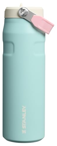 Stanley IceFlow Flip Straw 2.0 Water Bottle 24 oz | Built-In Straw for Travel and Sports | Lightweight and Leak Resistant | Insulated Stainless Steel | BPA-Free | Poolside