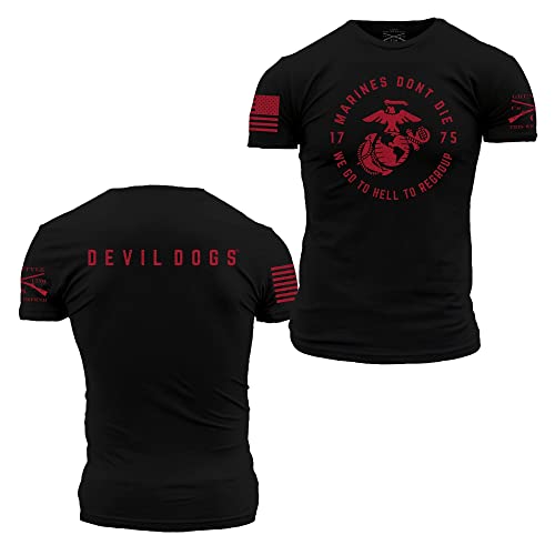 Grunt Style USMC Regroup Men's T-Shirt (Black, XLarge)