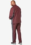 KingSize Men's Big & Tall Long Sleeve Colorblock Tracksuit - 8XL, Navy Colorblock