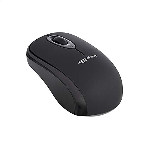 Amazon Basics 2.4 Ghz Wireless Optical Computer Mouse with USB Nano Receiver, Black, 30 Pack