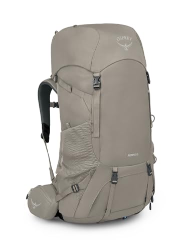 Osprey Renn 65L Women's Backpacking Backpack, Pediment Grey/Linen Tan