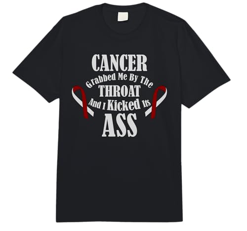 Cancer Grabbed me by the Throat I kicked its Ass! Beat it Comfort Colors Adult Heavyweight T-shirt