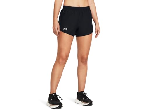 Under Armour Womens Fly by Shorts, (001) Black/Black/Reflective, Medium