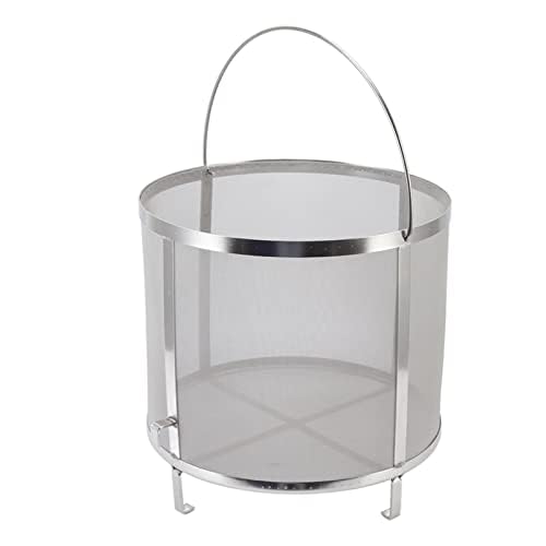 Topyond Stainless Steel Brewing Hop Strainer with Stand, Beer Hop Filter for Homemade Beer and Wine, Fine Mesh Filter for Brewing Equipment (11.8x11.4inch)