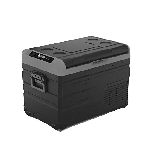 Alpicool TW35 Portable Refrigerator Dual Temperature Control 37 Quart(35 Liter) Compact Fridge Mini Freezer for Travel,Camping,Fishing, Outdoor -12/24V DC
