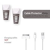 TUDIA [Klip 10 Pcs Snap On Charging Cable Cord Saver Protector Compatible with iPhone, iPad, iPod Combo Pack