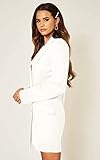 UNIQUE 21 Women Luxe Stain Breasted Asymmetric Blazer Dress - Ladies Elegant Casual Work Office Events Blazer Dresses White