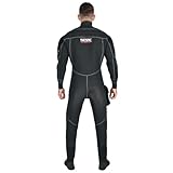 SEAC Men's Warmdry 4mm Neoprene Dry Suit, Black, Small (0060001009040A)