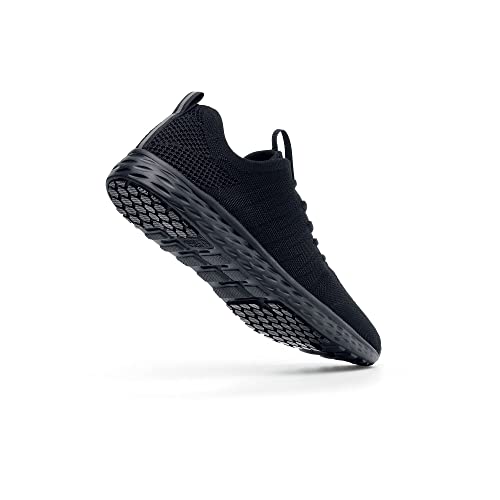 Shoes for Crews Men's Slip-Resistant Work Sneakers – Comfortable, Non-Slip Shoes – Ideal for Food Service, Healthcare & Hospitality - Everlight, Size 8.5 Black