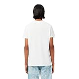 Lacoste Mens Short Sleeve Crew Neck Pima Cotton Jersey T-Shirt, White, Large