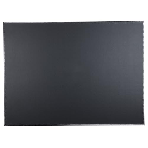 KINGFOM Desk Pad & Mat 24" x 18" Protector Large Mouse Pad PU Leather for Desktops and Laptops (Black)