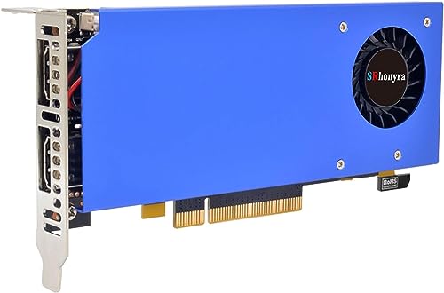 SRhonyra Radeon RX 550 4GB GDDR5 Graphics Card 2 Monitor Video Card Dual HDMI Ports 4K Low Profile GPU PCIe 3.0 X8 X16 Compatible 128-Bit SFF Placa De Video