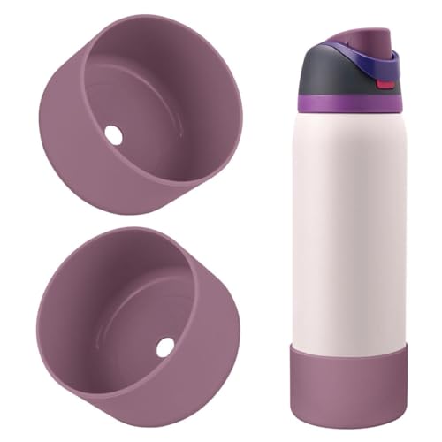 BKBY 2PCS Silicone Water Bottle Boot, Compatible with Owala 24oz 32oz 40oz, Protective Anti-Scratch & Anti-Dent No Noise Sleeve Cover Compatible with FreeSip/Twist/Flip Stainless Steel Water Bottles