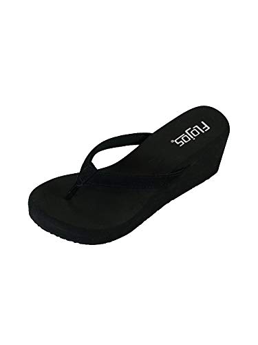 Flojos Women's Olivia Flip-Flop, Black, 9
