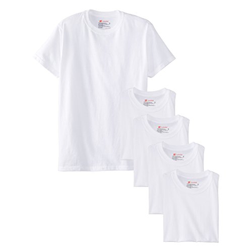 Hanes Men's 6Pack Crew Neck Tagless White Undershirts Crewneck T-Shirts, 3XL