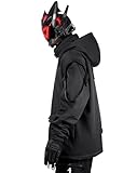 Niepce Inc Japanese Streetwear Techwear Men’s Winter Parka Jacket (Black1, Large)