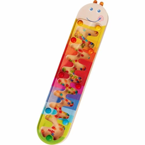 HABA Wooden Rainmaker Stick Toddler Sensory Toys & Musical Instruments for Kids Ages 2+ with Calming Rain Sound & Colorful Beads, Preschool Toys for Hands-On Musical Play and Learning