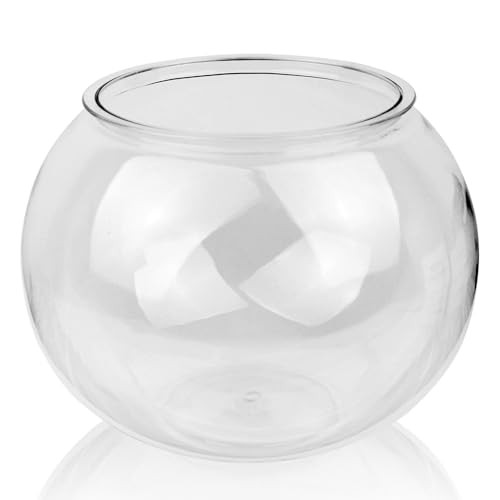 Newpol （Large Size） 3 Gallon Plastic Fish Bowl, Aquarium Fish Tank 11.5 Liters