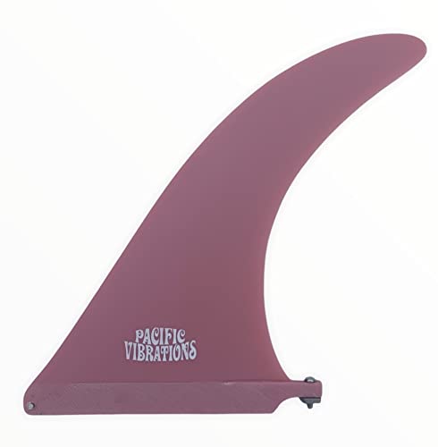 PACIFIC VIBRATIONS Longboard FIN Surfboard Greenough 4a Template Fiberglass (Blue, 9")