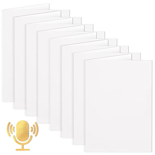 8 Pcs Voice Recordable Greeting Card 30 Seconds Talking DIY Greeting Card, Record and Send Your own Custom Voice Message, Music or Sound Effects