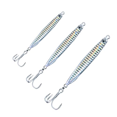 Navicatch Saltwater Fishing Lures Fishing Jigs Fishing Spoons for Bluefish, Striped bass Lures, Spanish Mackerel Metal Jigging,Shore Little Tunny Silver 1 2/5oz,1 4/5oz, 2oz Premium to Choose