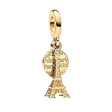 New 2025 Arrival 925 Silver Charms Fits Charm Pandora 925 Original Bracelet Womens Gold Paris Eiffel Tower Dangle Charm DIY Fine Jewelry Gift Hot With For You Accessories Trendy Creative Gift