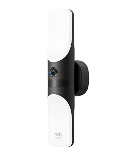 eufy Security S100 Wired Wall Light Cam (2-Pack), Security Camera Outdoor, 2K Camera with 1200 Lumen Light, Color Night Vision, Motion Activated Light, AI Smart Detection, IP65 Waterproof