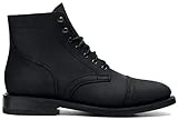 Thursday Boot Company Men's Captain Rugged and Resilient Cap Toe Boot, Black Matte, Size 9