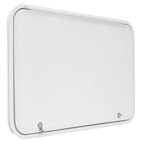 RecPro RV Baggage Door 36" Wide x 24" High with Rounded Corners for RVs| Compartment Storage Doors with Top Hinge for Campers | Trailer Compartment Doors | Made in America