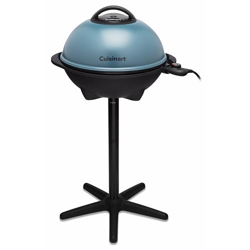 Cuisinart Indoor/Outdoor Electric Griddle, 2-in-1 Portable BBQ with Flat Top Non-Stick Cooking Surface, Adjustable Heat, Stand/Tabletop Options for Cookouts, Barbecues & Small Spaces, No Tools Needed