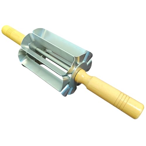 OCS Parts Stainless Steel Revolving Oblong Dough Cutter | 5-Inch Blade Professional Grade Heavy Duty Long John Dough Roller Cutter for Maple Bars and Cream Stick Donuts
