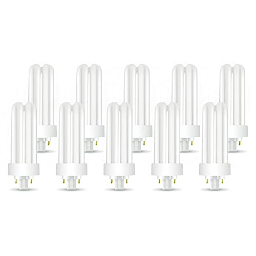 Circle (10 Pack) PLT-26W 841, 4 Pin GX24q-3, 26 Watt Triple Tube, Compact Fluorescent Light Bulb