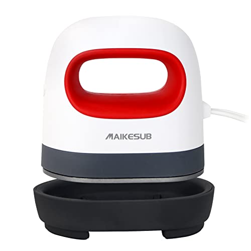MAIKESUB Mini Heat Press Machine Easy to Use for T Shirts Shoes Hats Small HTV Iron on Vinyl Projects Portable Heating Transfer Iron Red