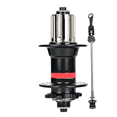 Disc Brake Center Lock Steel Bearing Front Hub 28H 32H 36H MTB D041SB D042SB Disc Card Brake Mountain Bike Hubs Bicycle Hubs 4 Bearing HG 8-11 Speed Red Black Steel Bearing Front Hub(Black rear 32H)