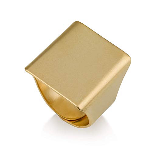 Simple Gold Geometric Rings for Women, Square Fashion Ring, Band Everyday Ring Jewelry