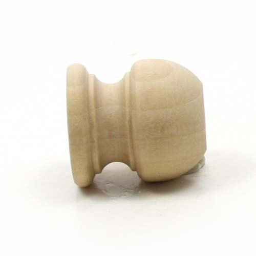 Mylittlewoodshop Pkg of 12 - Finial Dowel Cap - 1-1/16 Tall with 1/2 inch Hole Unfinished Wood (WW-DC8005-12)